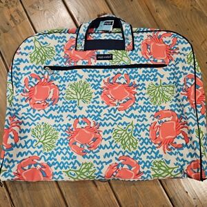 Simply Southern Crab Nautical Waves Travel Garment Bag Hanger‎ Organizer